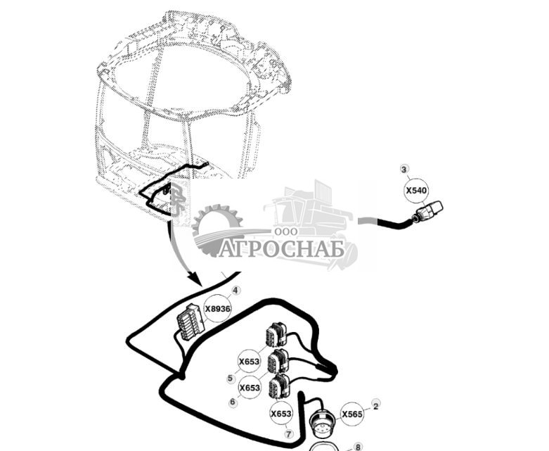 Жгут проводов, модуль 2 питания кабины - ST831059 519.jpg